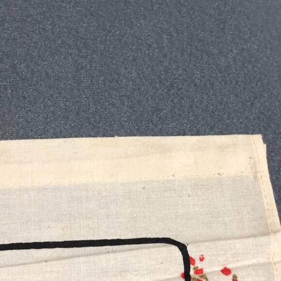 Vintage 1977 Cotton Linen Tea Towel Calendar Kitchen towel Harvest - Picture 12 of 12